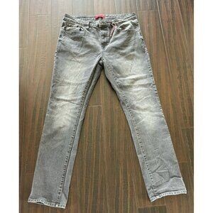MBX Jeans Mens 34x32 Slim Fit Stretch Straight Leg Gray Faded Denim